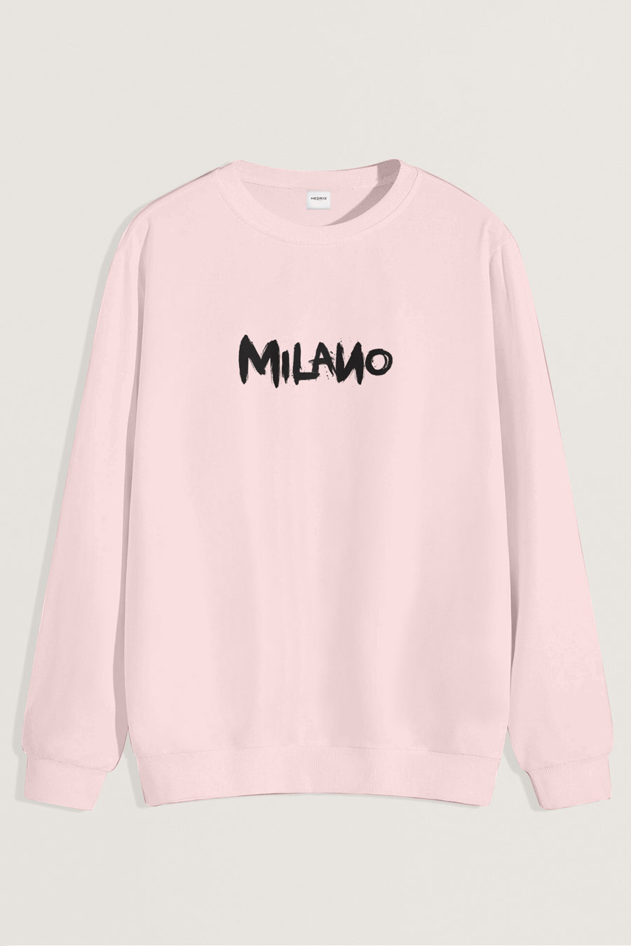 Levně Mikina, Barva Růžová, s Potiskem Milano Graffiti