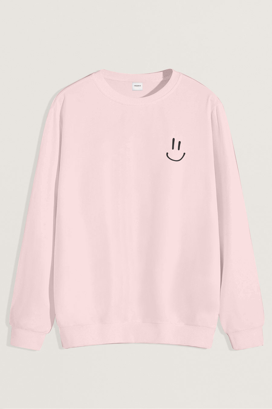 Levně Mikina, Barva Růžová, s Potiskem Smiley Face