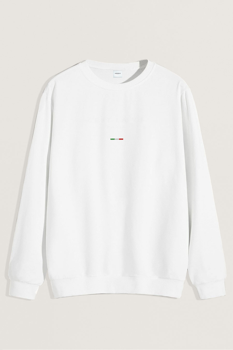Levně Mikina, Barva Bílá, s Potiskem Italian Horizontal Stripe
