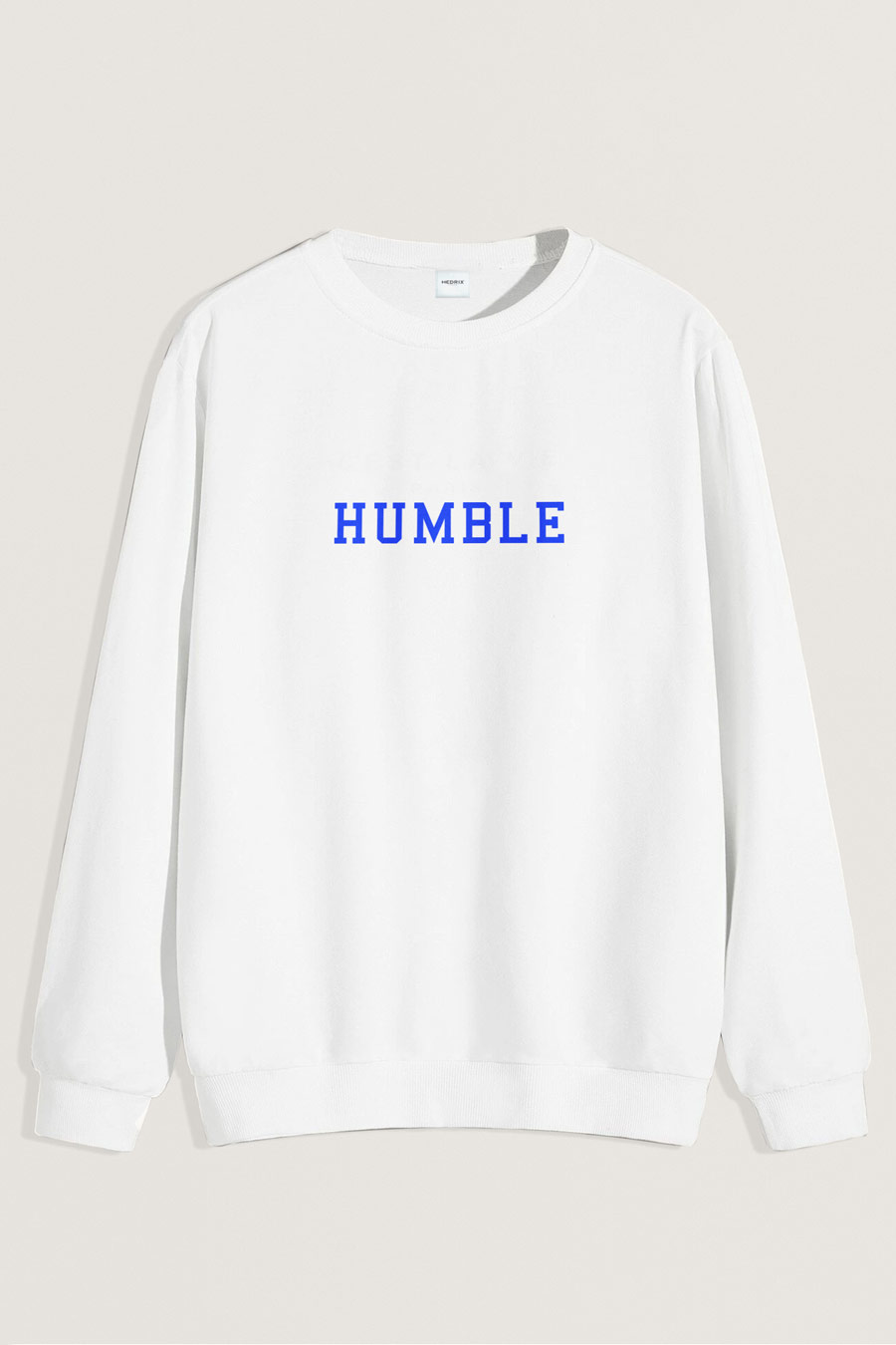 Levně Mikina, Barva Bílá, s Potiskem Humble Print
