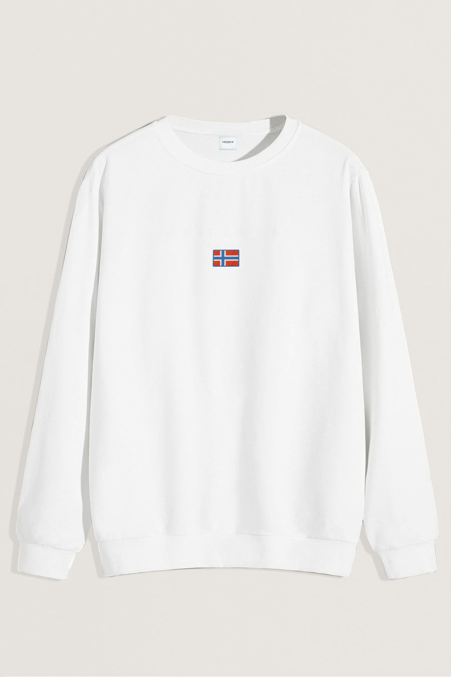 Levně Mikina, Barva Bílá, s Potiskem Norwegian Flag Centered
