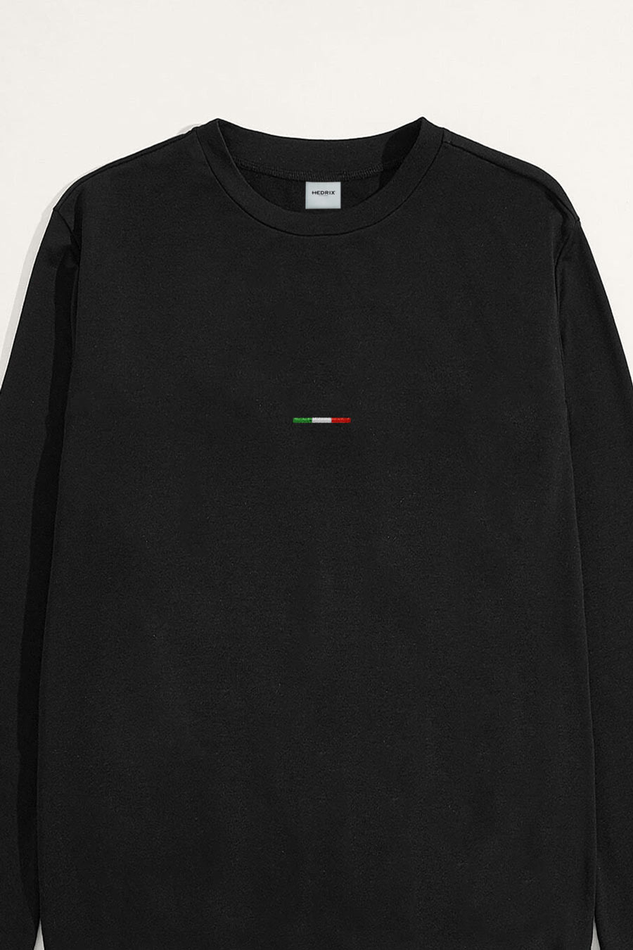 Levně Mikina, Barva Černá, s Potiskem Italian Horizontal Stripe