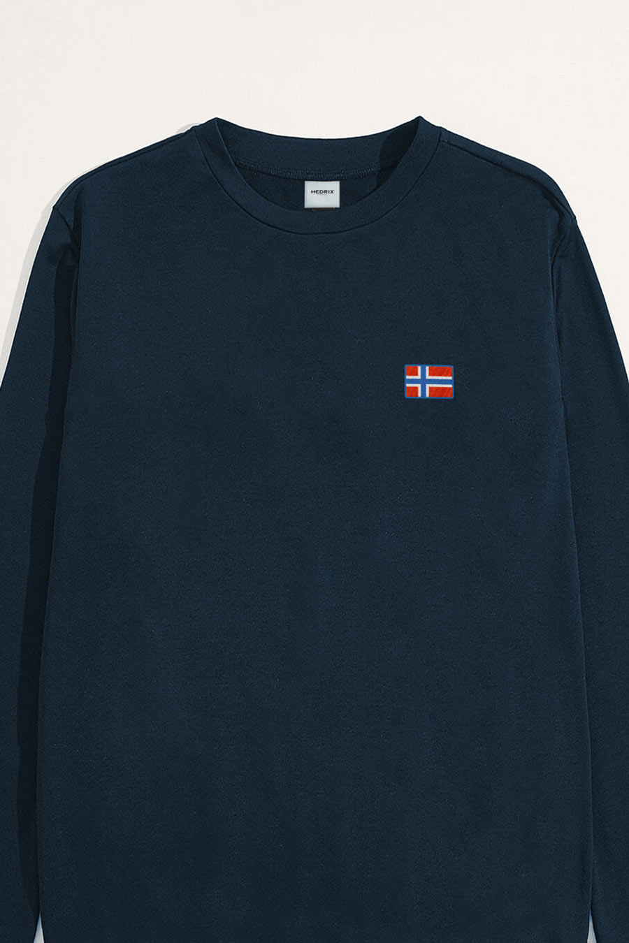 Levně Mikina, Barva Modrá, s Potiskem Norwegian Flag Minimal