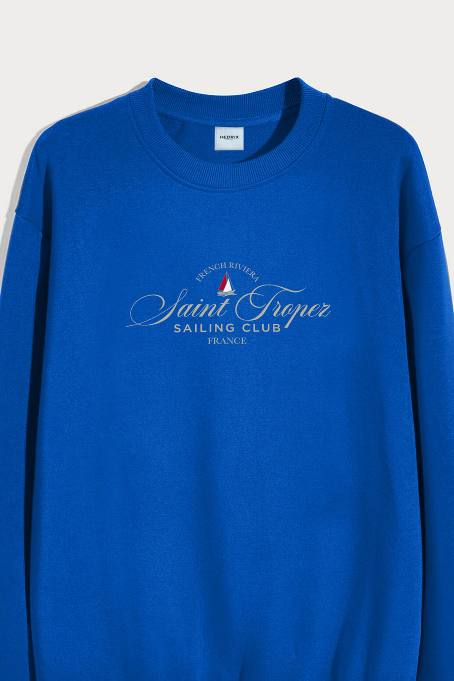 Levně Mikina, Barva Modrá Elektrická, s Potiskem Saint Tropez Sailing Club