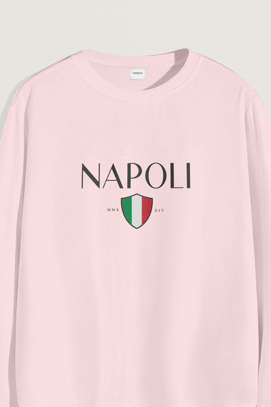 Levně Mikina, Barva Růžová, s Potiskem Napoli