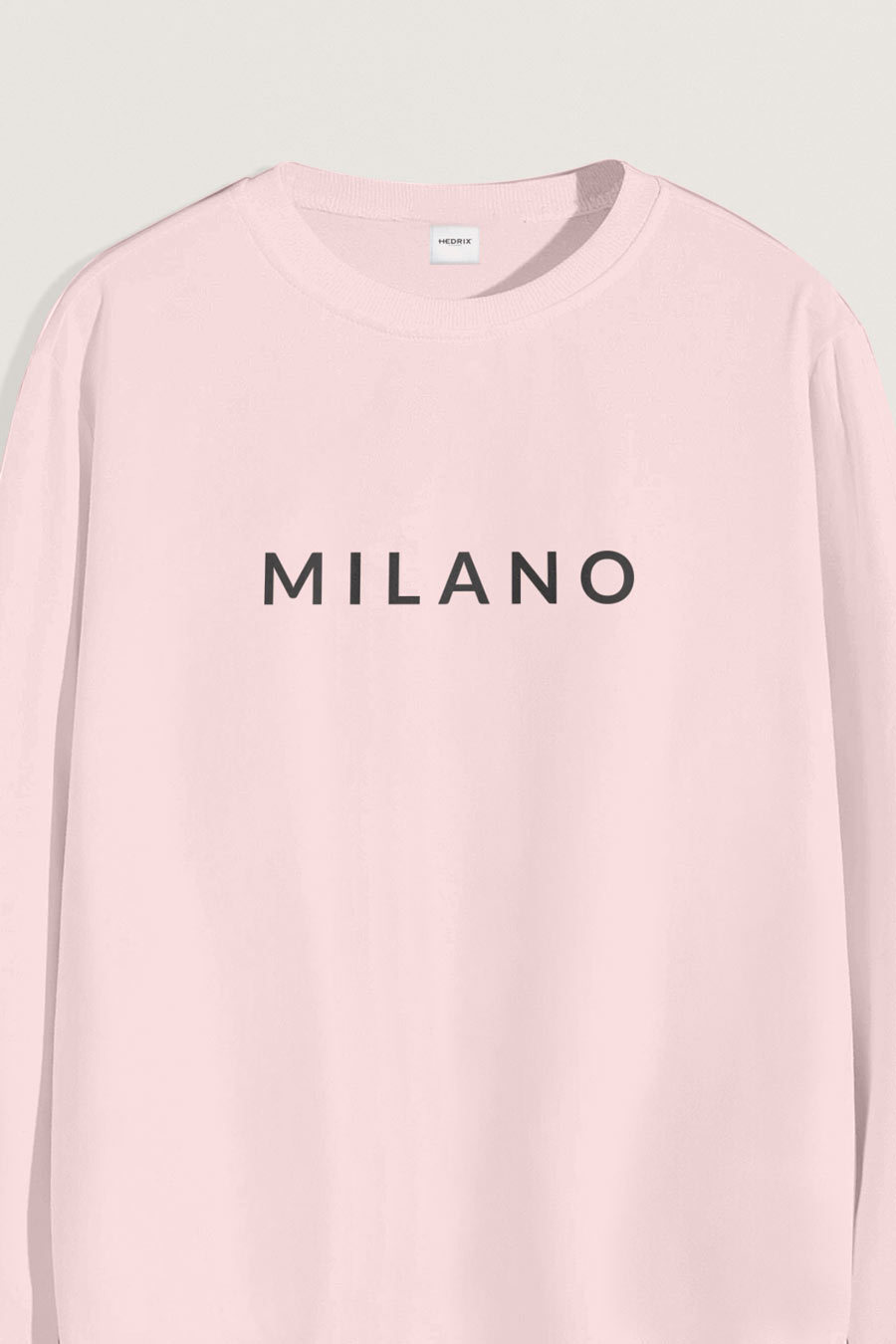 Levně Mikina, Barva Růžová, s Potiskem Milano Grey