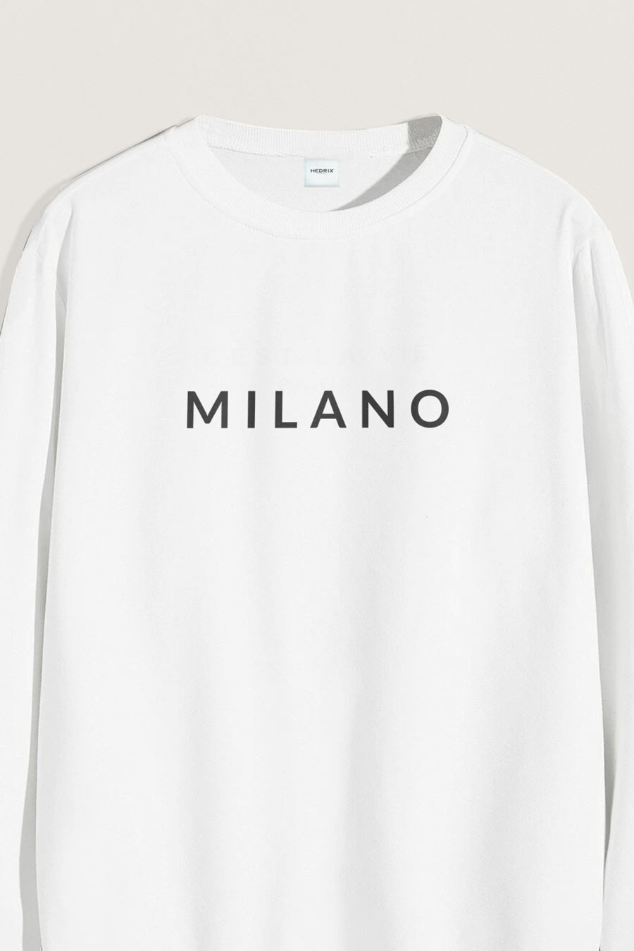 Levně Mikina, Barva Bílá, s Potiskem Milano Grey