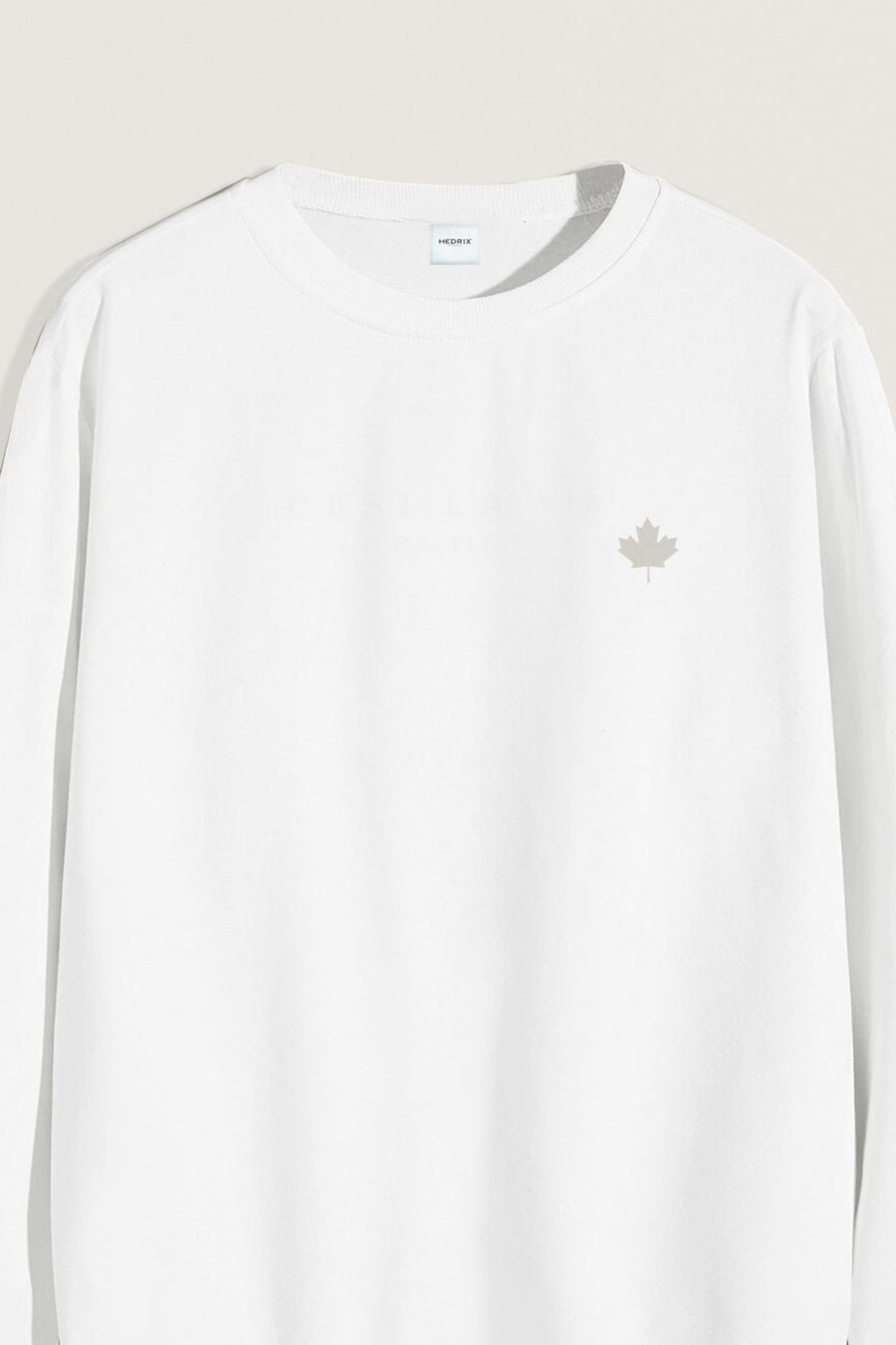 Levně Mikina, Barva Bílá, s Potiskem Maple Leaf