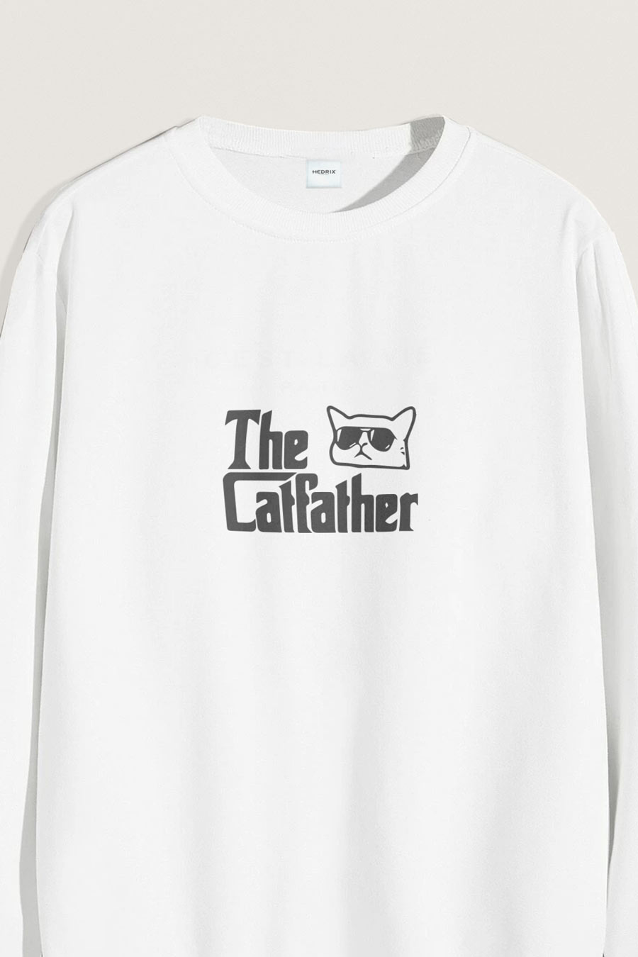 Levně Mikina, Barva Bílá, s Potiskem The Catfather