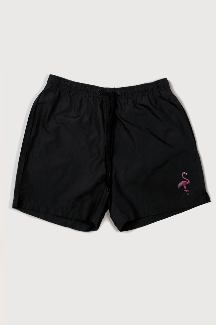 Levně Plavecké Šortky , Barva Černá, s Potiskem Flamingo