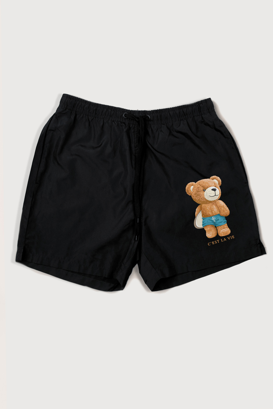 Levně Plavecké Šortky , Barva Černá, s Potiskem Cest La Vie Teddy