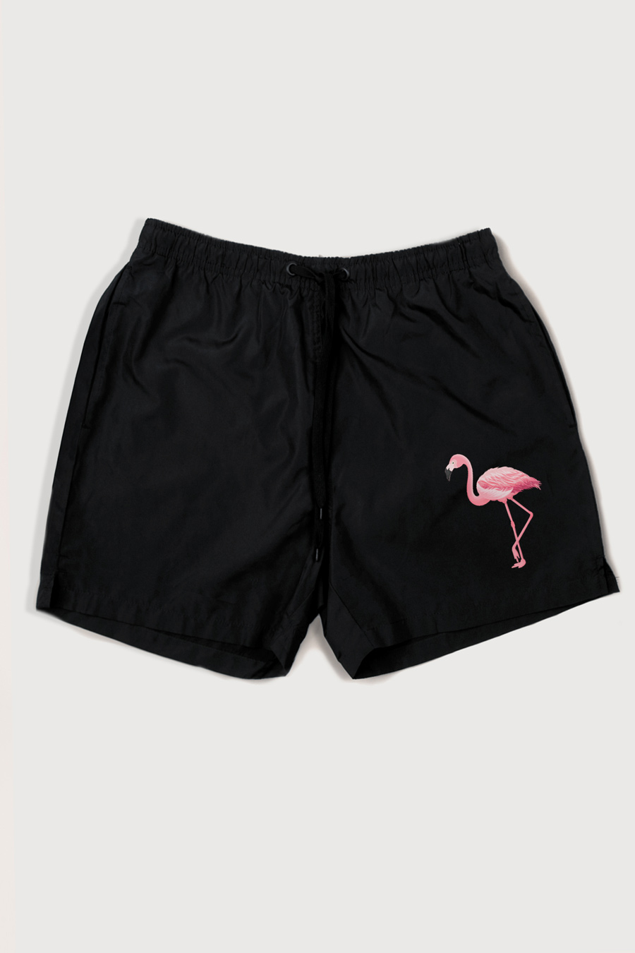 Levně Plavecké Šortky , Barva Černá, s Potiskem Mad Flamingo