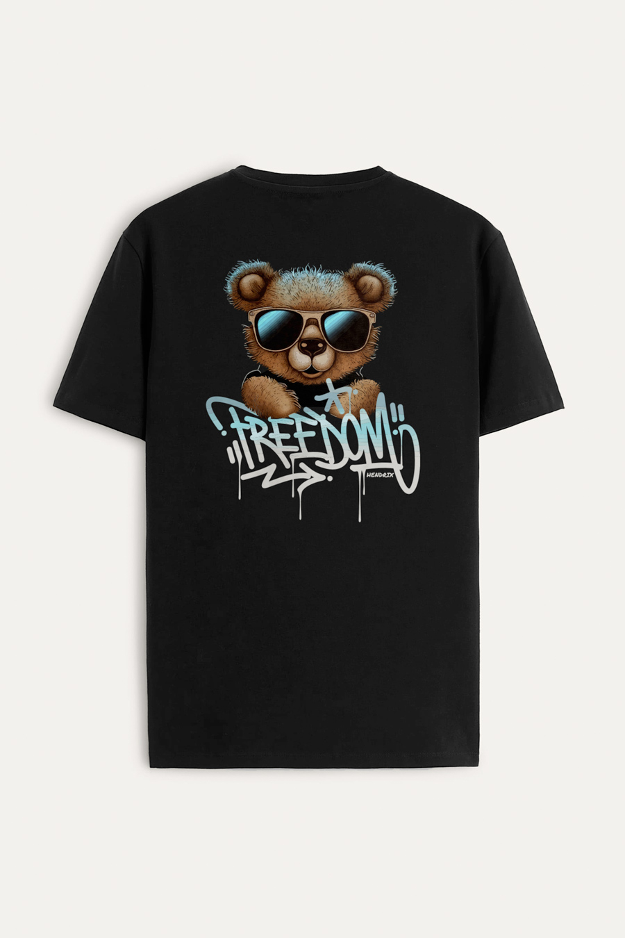 Levně Tričko, Barva Černá, s Potiskem Freedom Teddy