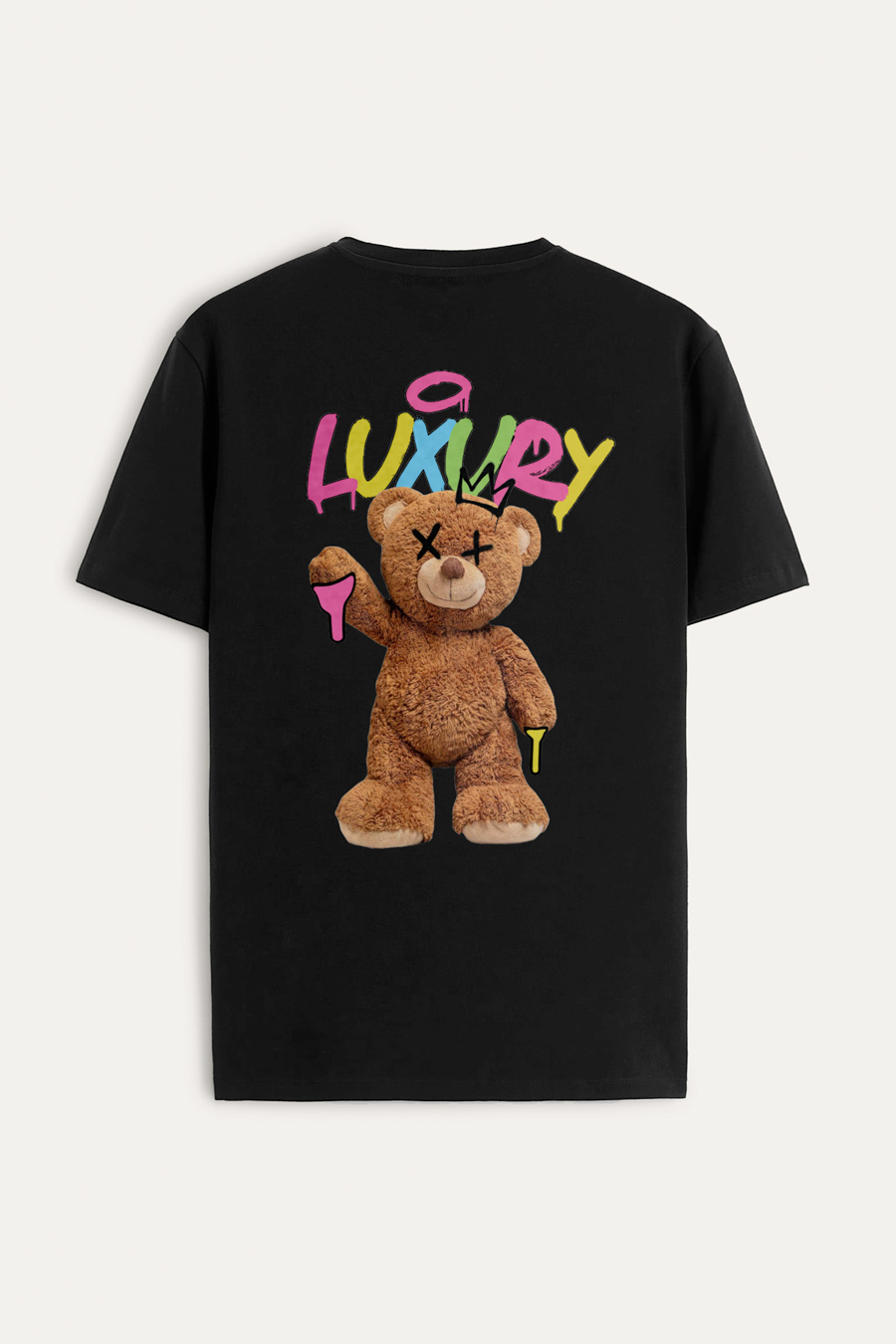 Levně Tričko, Barva Černá, s Potiskem Luxurious Teddy