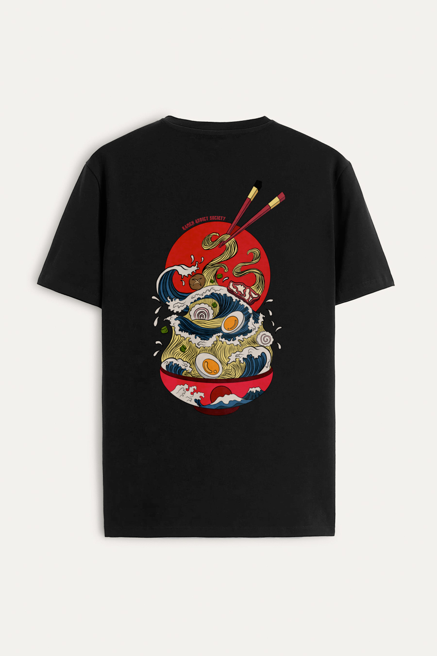 Levně Tričko, Barva Černá, s Potiskem Ramen Madness
