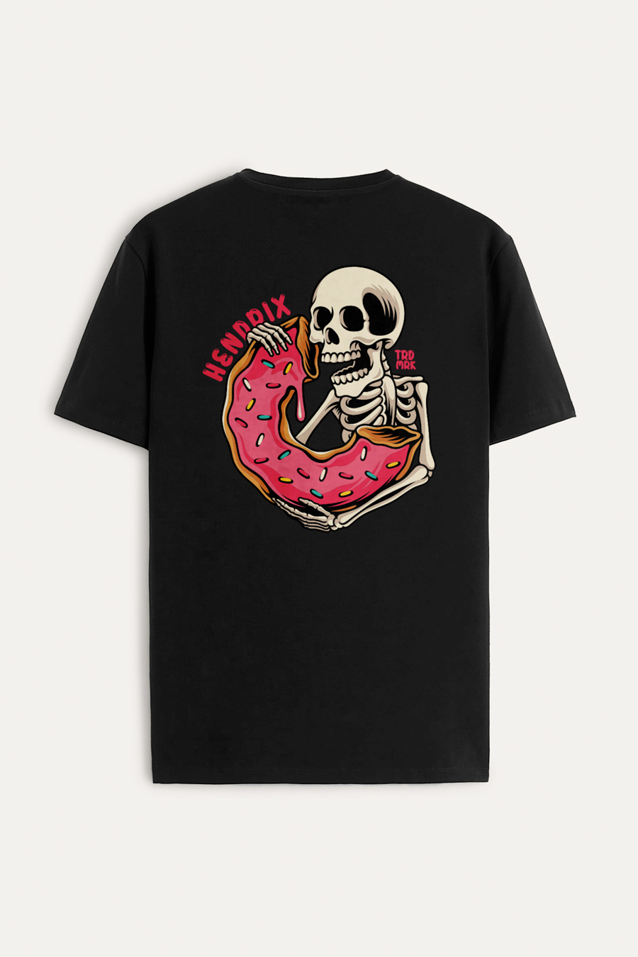 Levně Tričko, Barva Černá, s Potiskem Spicy Donut