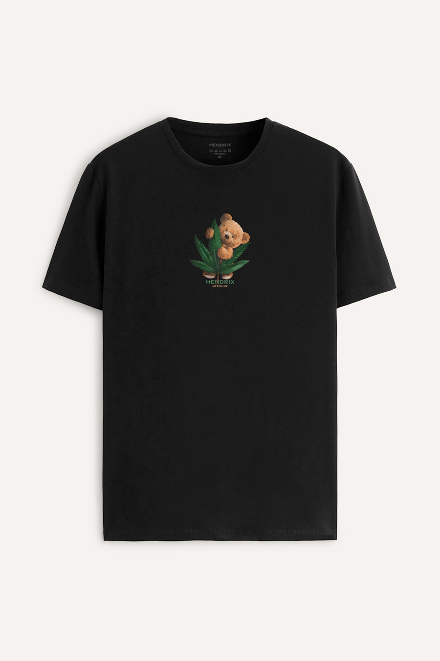 Levně Tričko, Barva Černá, s Potiskem 420 Teddy