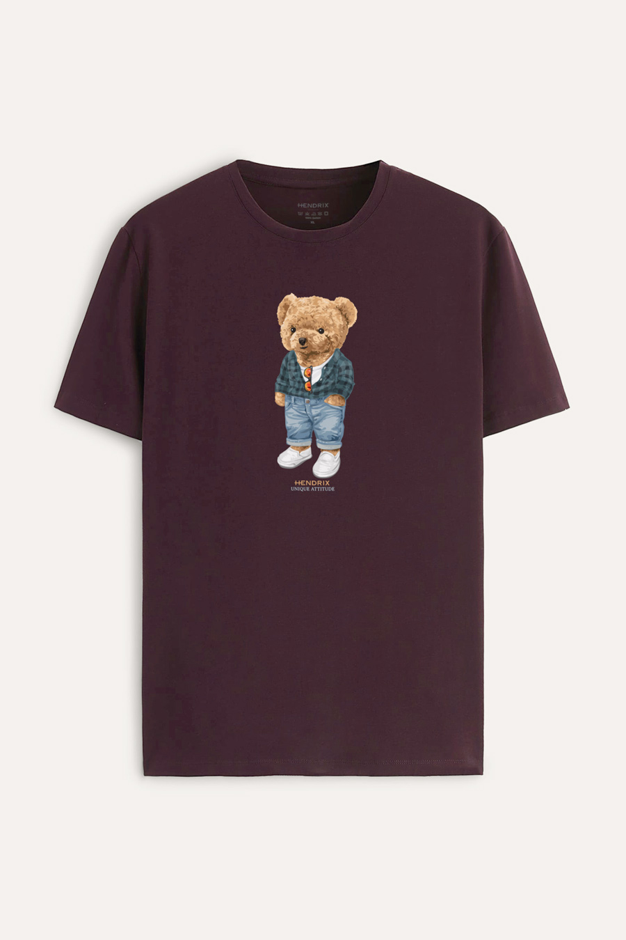 Levně Tričko, Barva Bordó, s Potiskem Classy Teddy