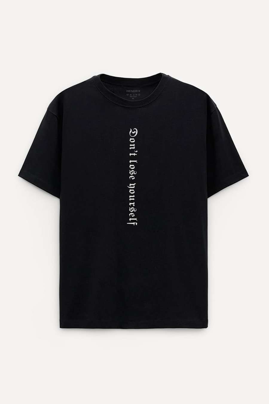 Levně Oversized Tričko, Barva Černá, s Potiskem Lose Yourself