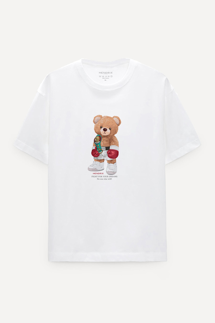Levně Oversized Tričko, Barva Bílá, s Potiskem Champion Teddy