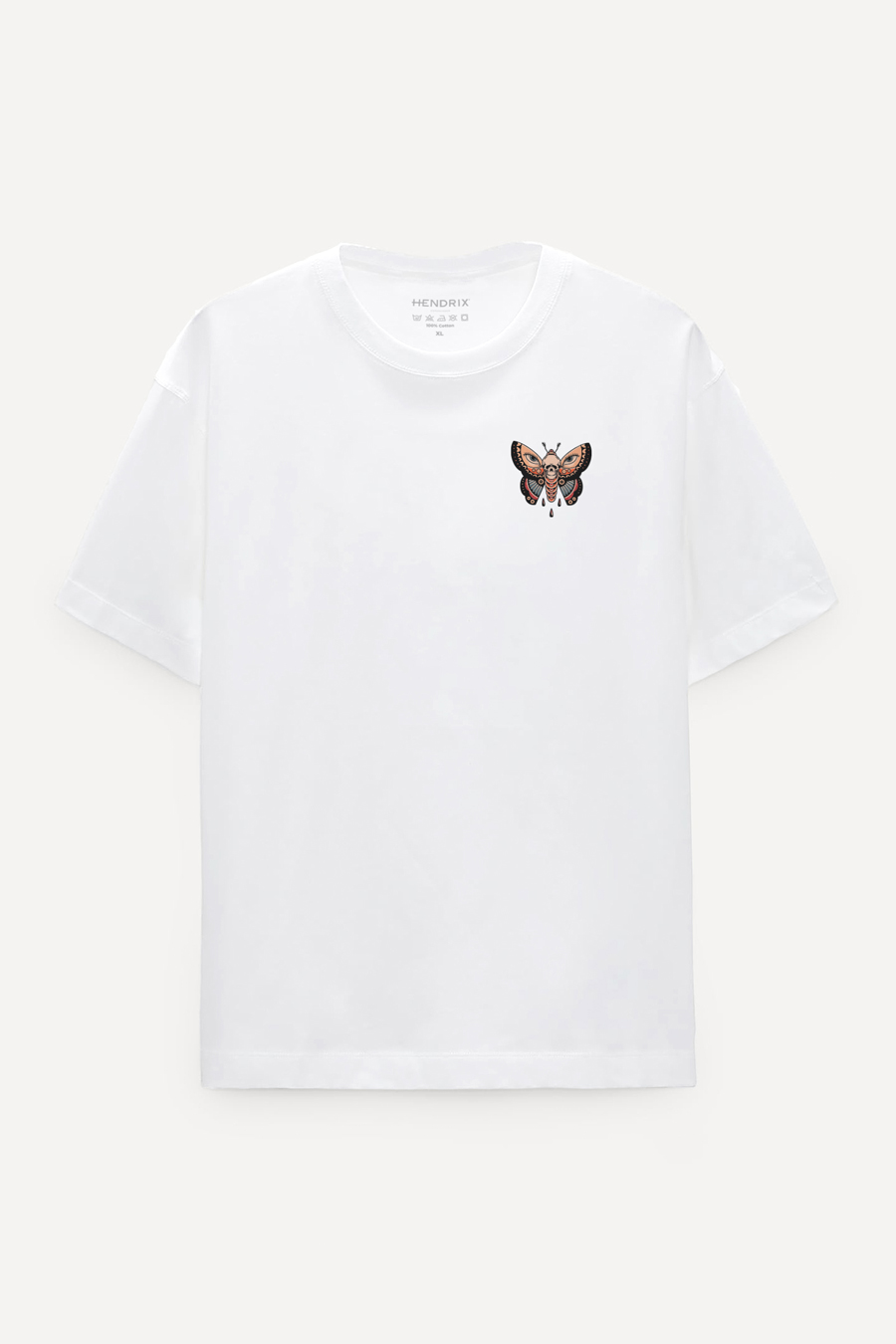 Levně Oversized Tričko, Barva Bílá, s Potiskem Hendrix Moth