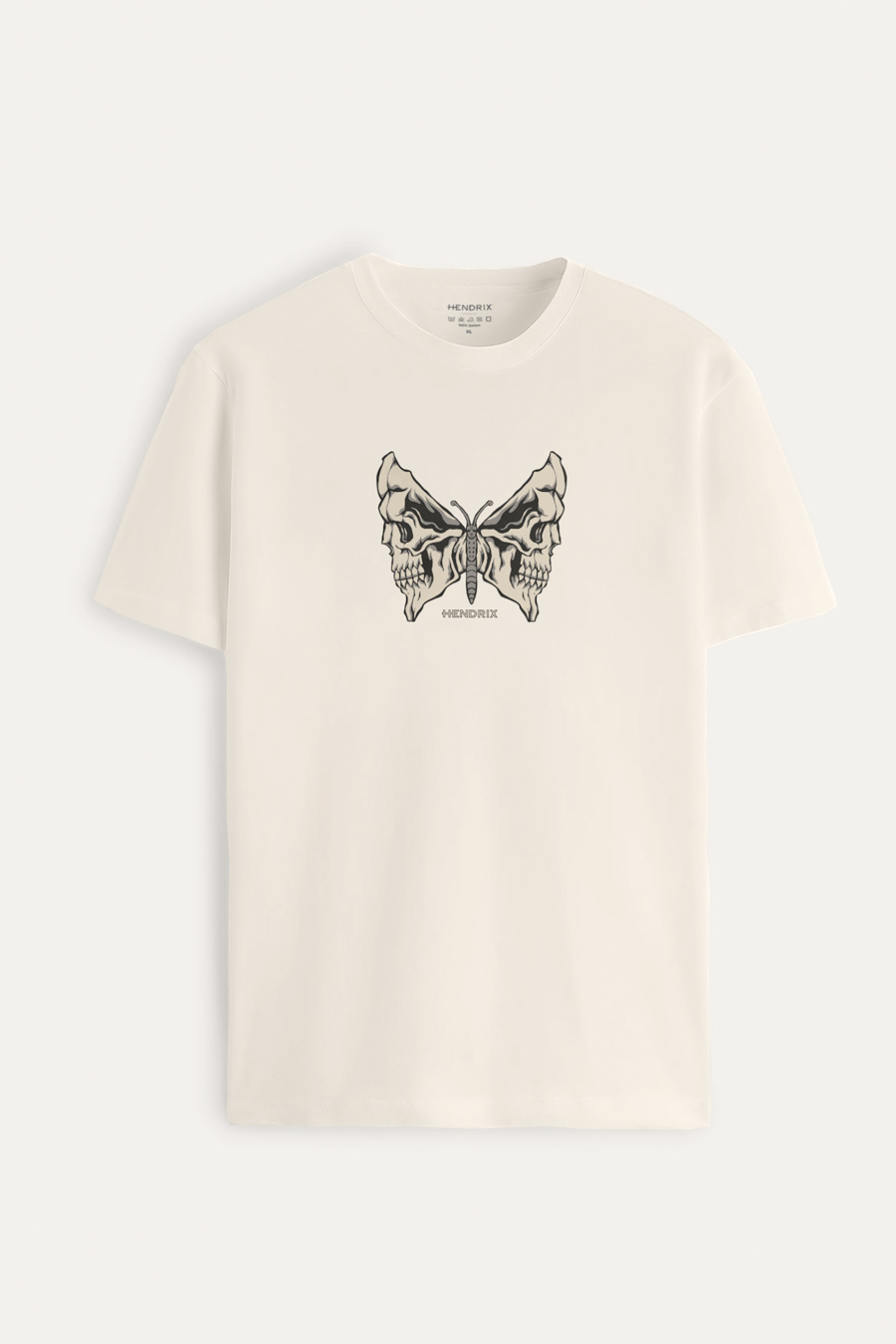 Levně Tričko, Barva Ekru, s Potiskem Deadly Butterfly