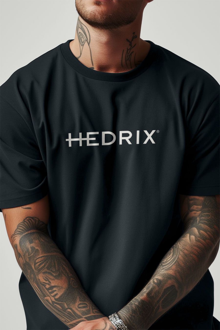 Tričko, Barva Železitě Šedá, s Potiskem Hedrix Logo · záber 9