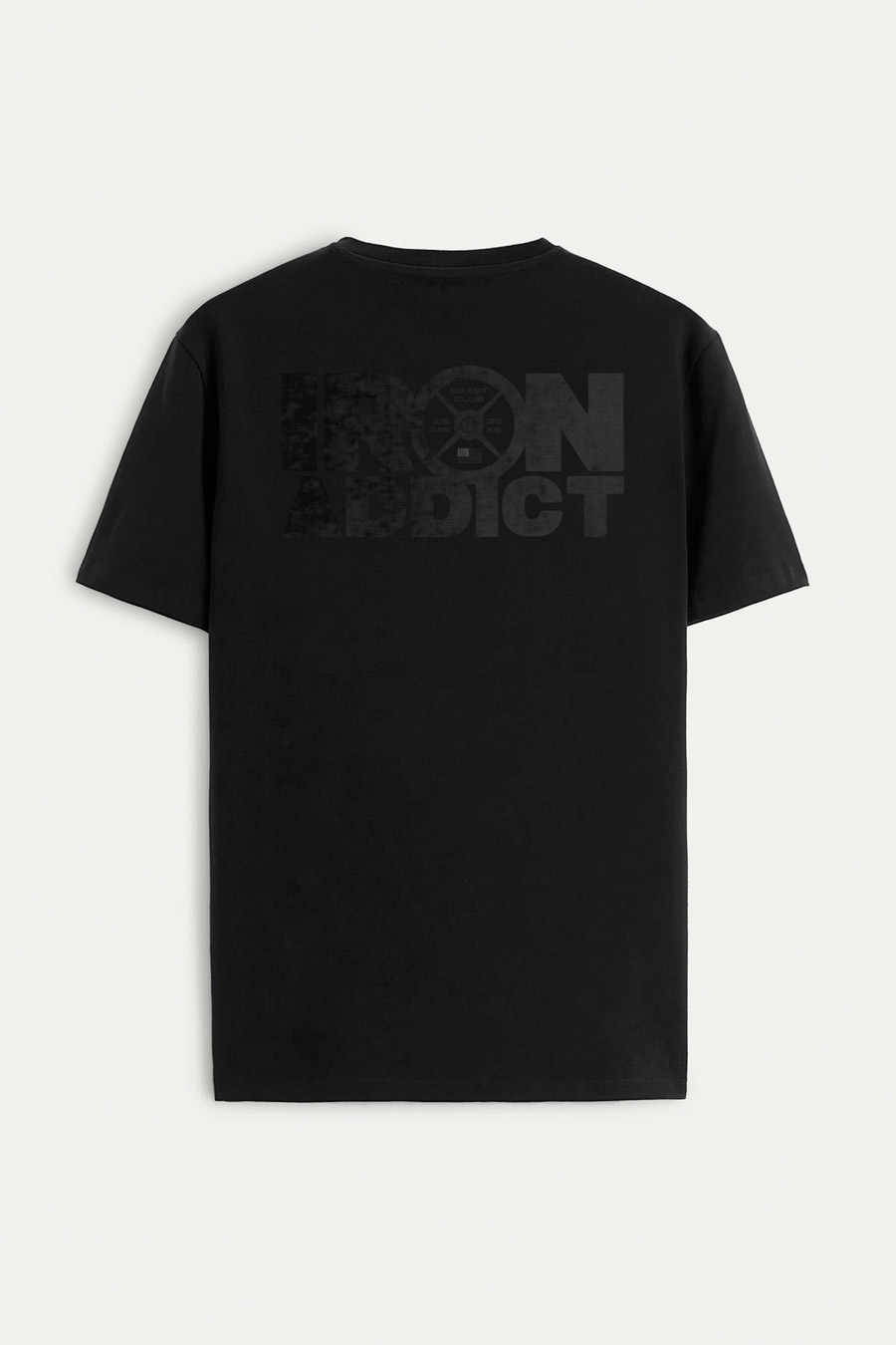 Levně Tričko, Barva Černá, s Potiskem Iron Addict