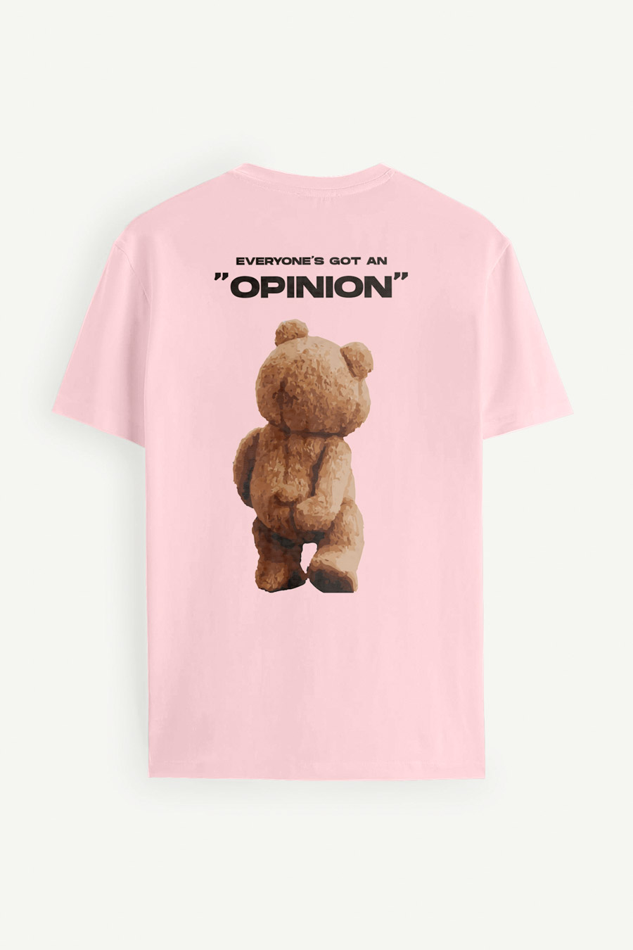 Levně Tričko, Barva Růžová, s Potiskem Teddys Opinion