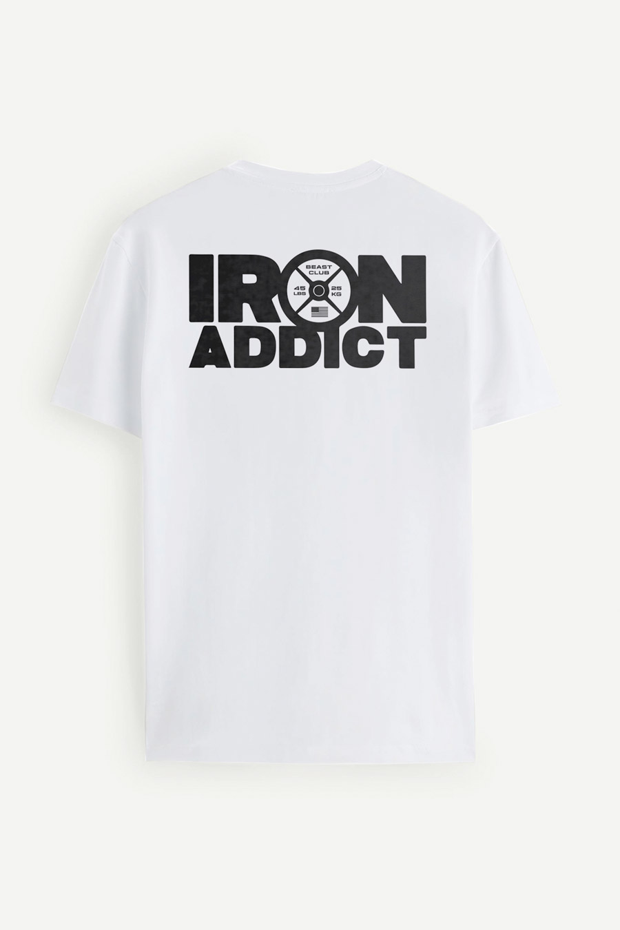 Levně Tričko, Barva Bílá, s Potiskem Iron Addict