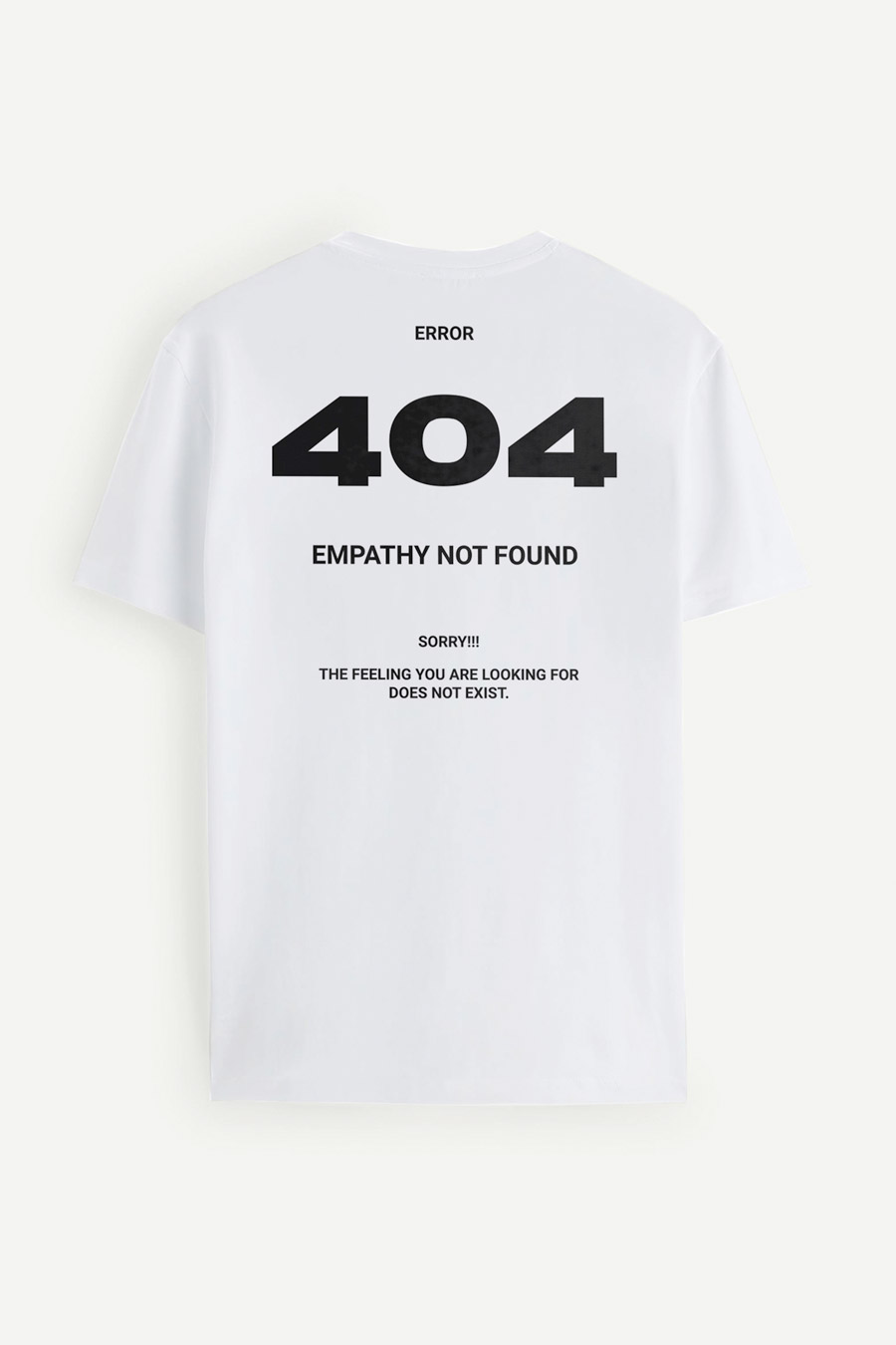 Levně Tričko, Barva Bílá, s Potiskem Empathy Not Found