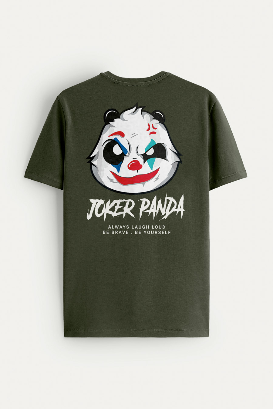 Levně Tričko, Barva Khaki, s Potiskem Joker Panda