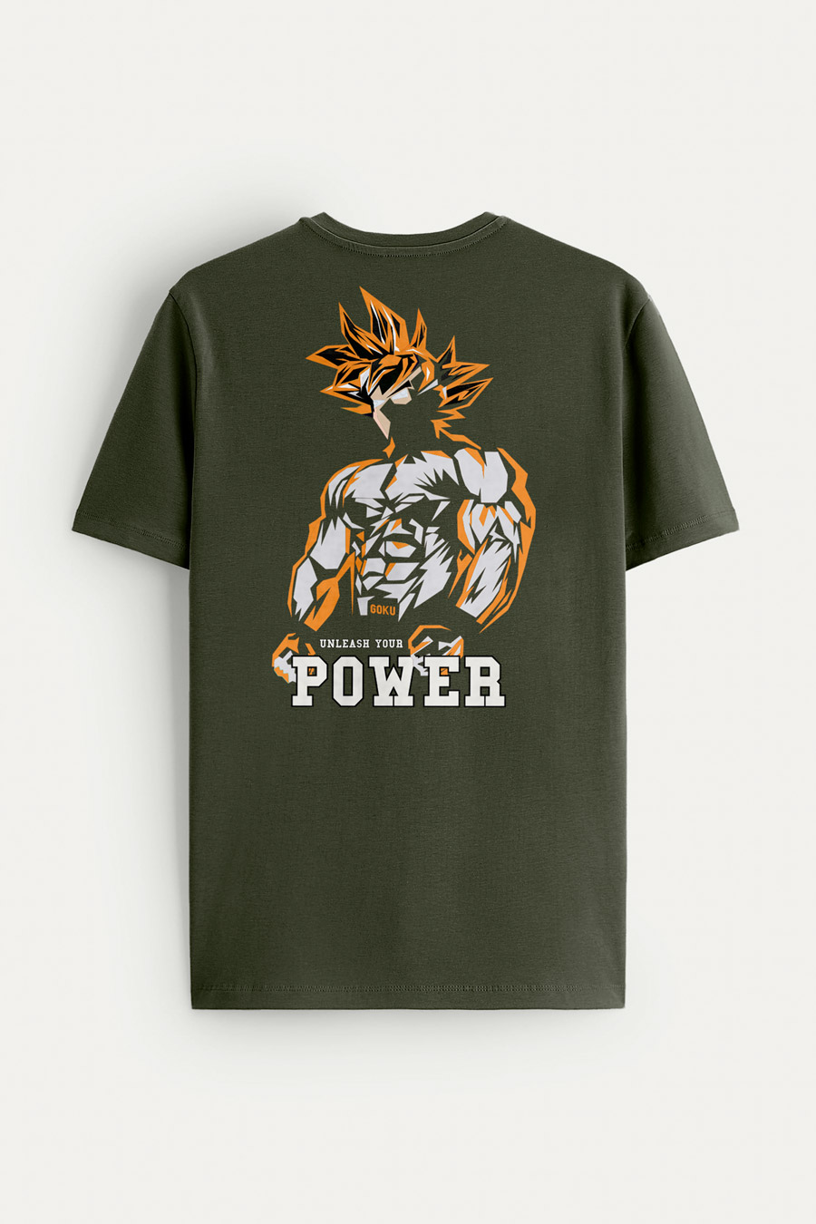 Levně Tričko, Barva Khaki, s Potiskem SS God Power