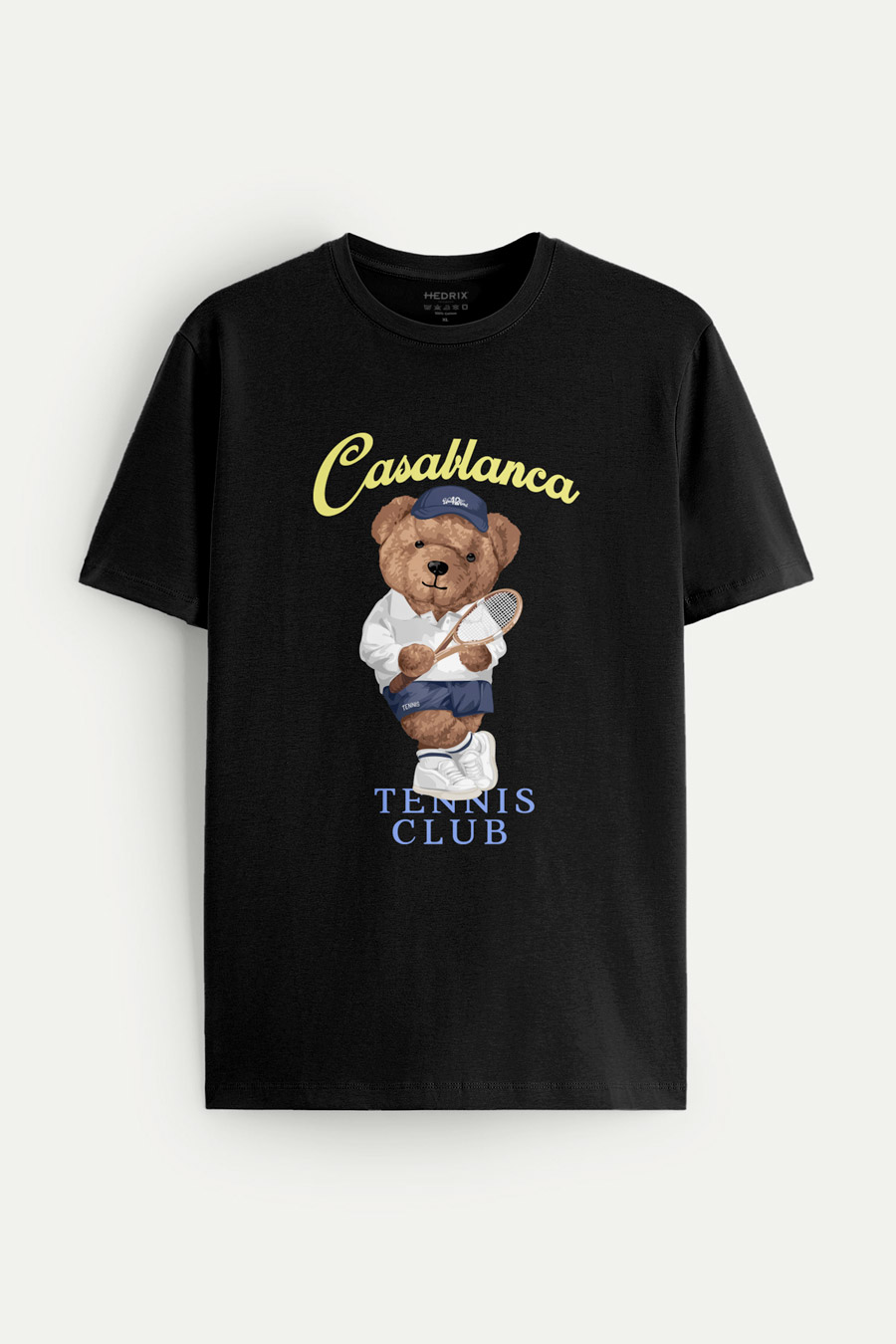 Levně Tričko, Barva Černá, s Potiskem Tennis Teddy