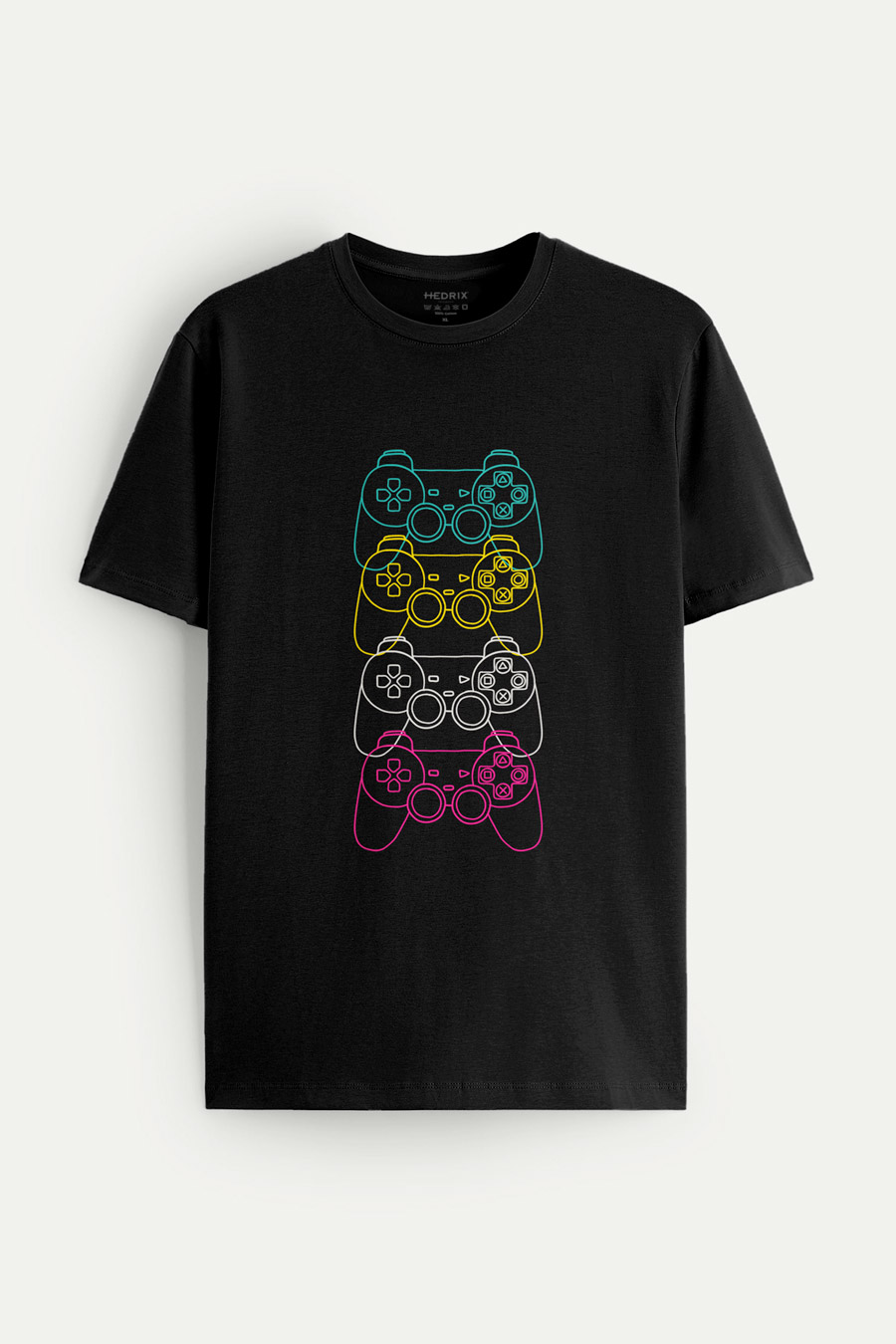 Levně Tričko, Barva Černá, s Potiskem Neon Controller
