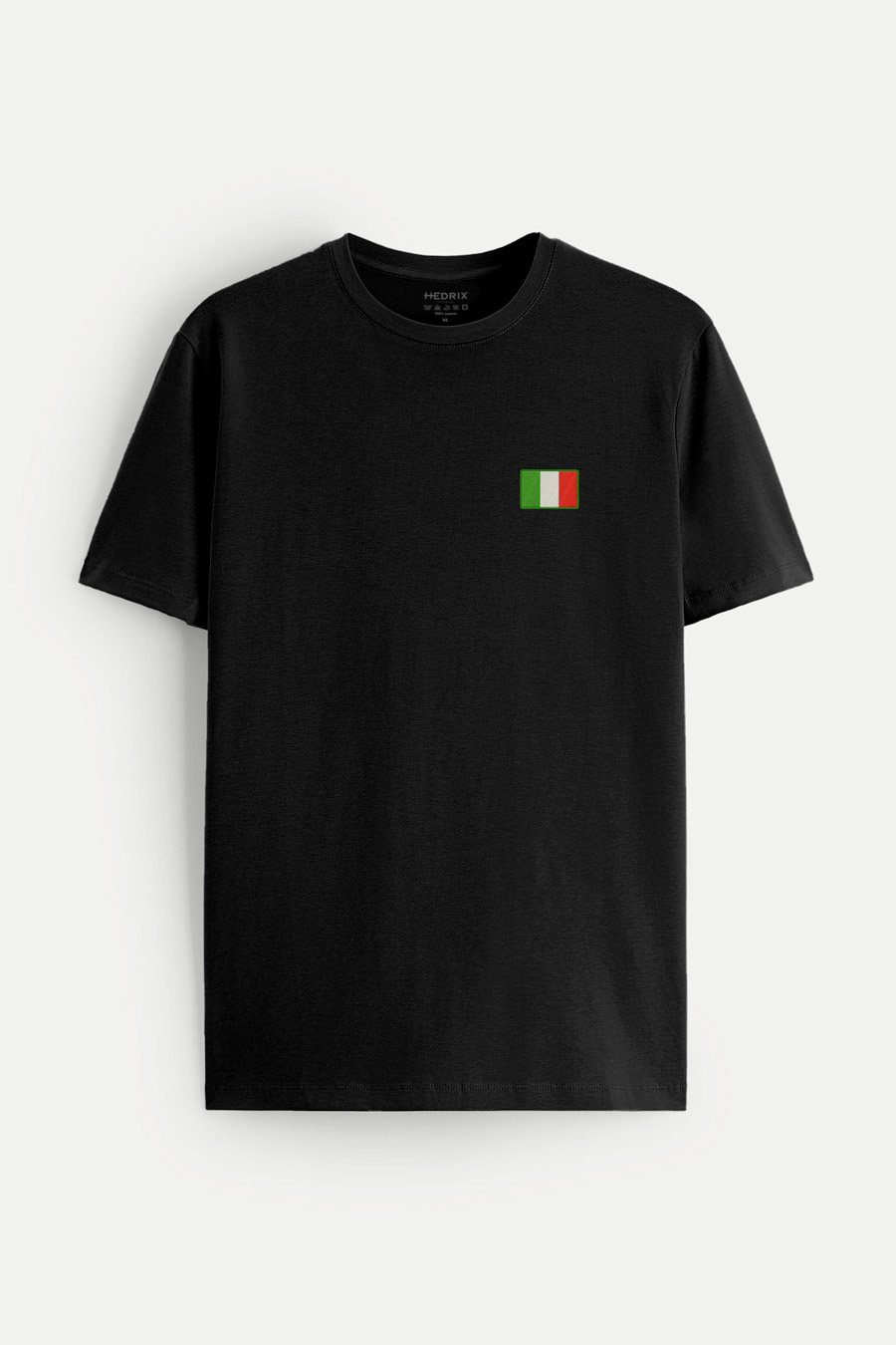 Levně Tričko, Barva Černá, s Potiskem Italy Flag