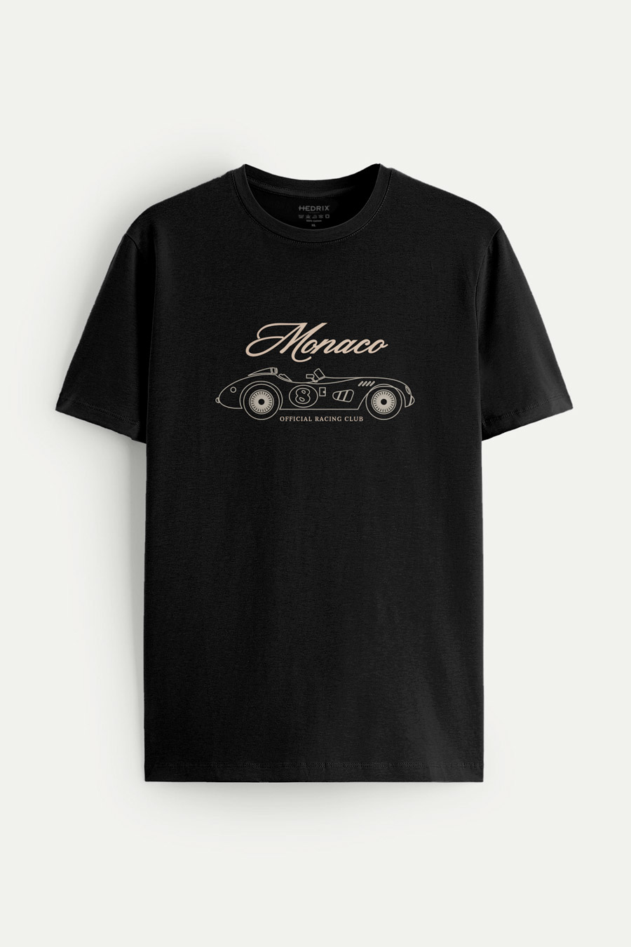Levně Tričko, Barva Černá, s Potiskem Monaco Racing Club