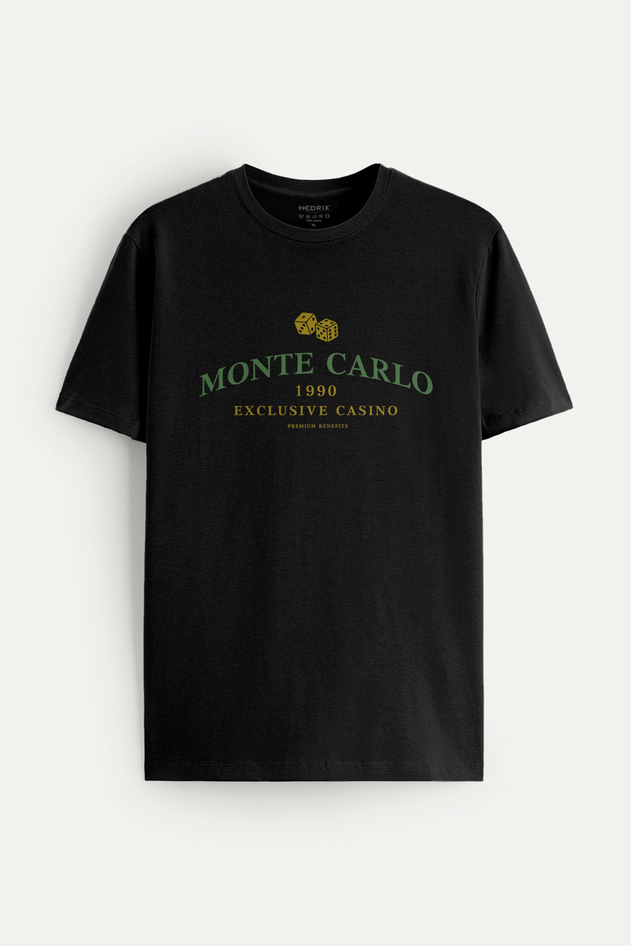 Levně Tričko, Barva Černá, s Potiskem Monte Carlo Casino