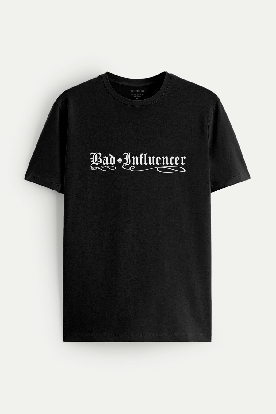 Levně Tričko, Barva Černá, s Potiskem Bad Influencer
