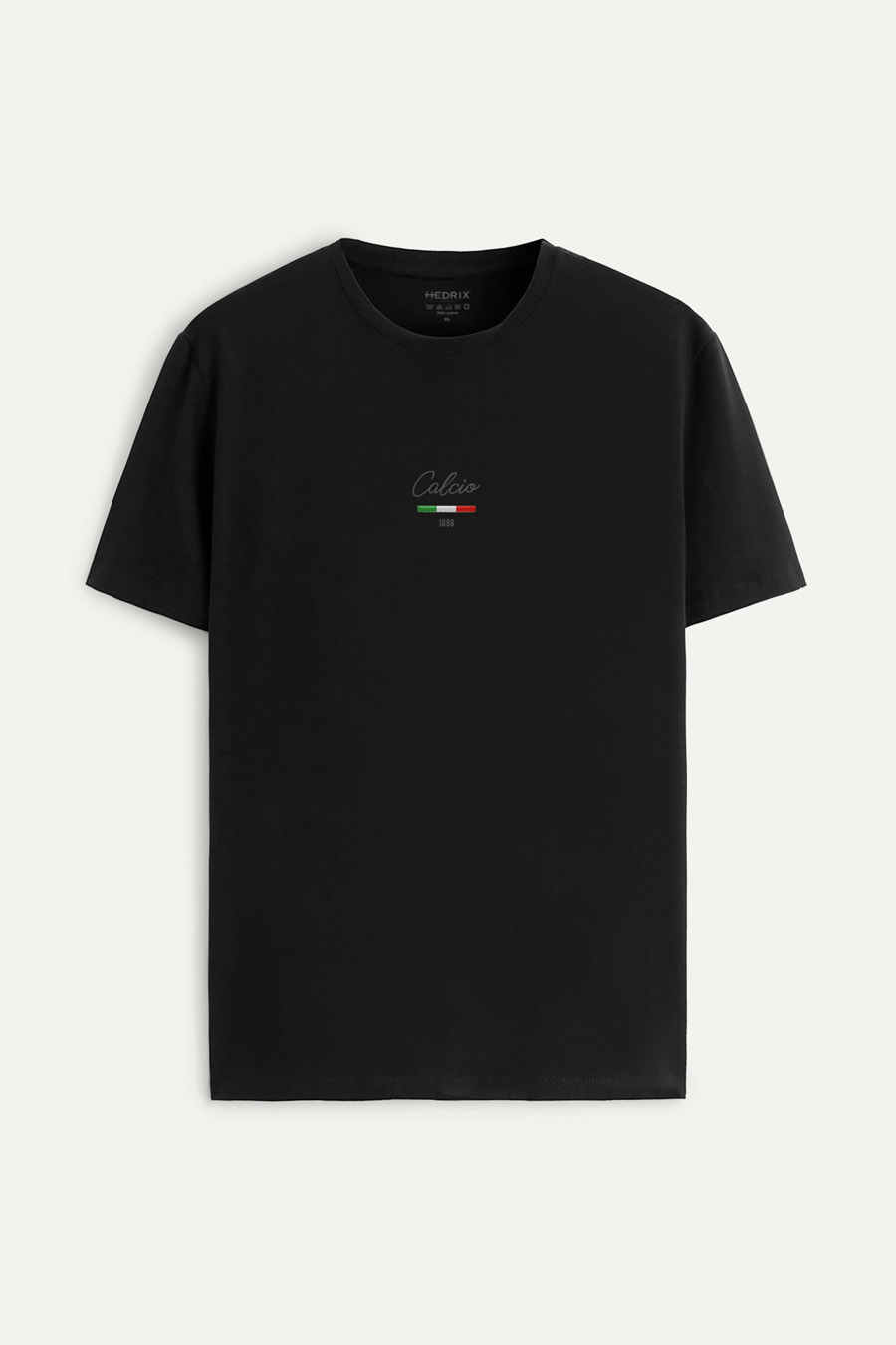 Tričko, Barva Černá, s Potiskem Dark Calcio Italian Stripe