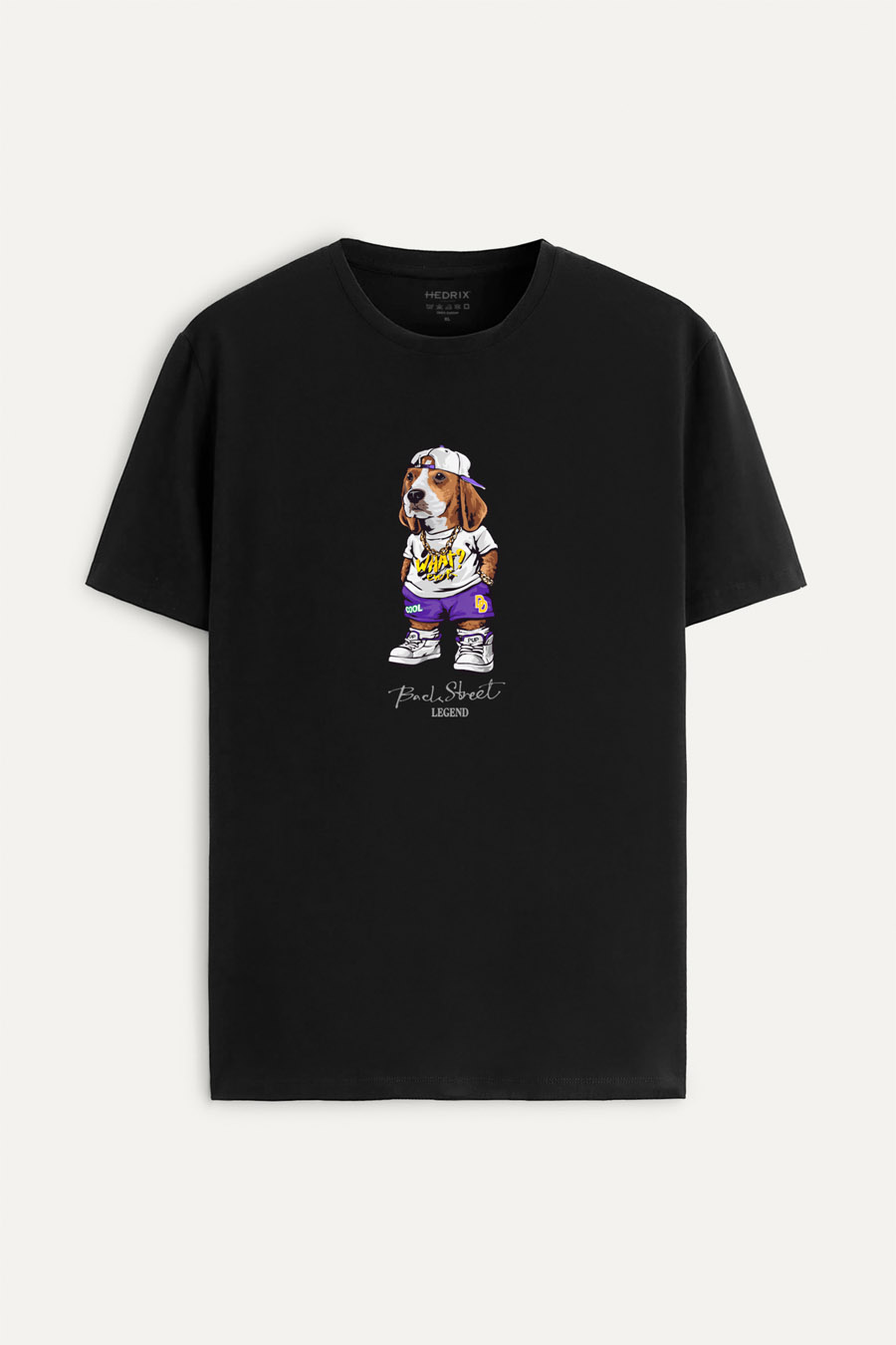 Tričko, Barva Černá, s Potiskem Street Legend Woofy