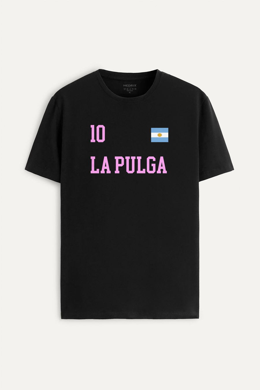 Tričko, Barva Černá, s Potiskem La Pulga GOAT 10