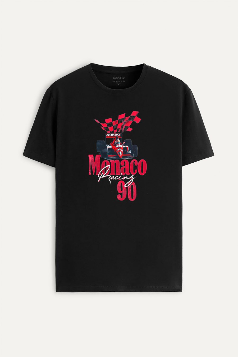Tričko, Barva Černá, s Potiskem Monaco Racing 90s