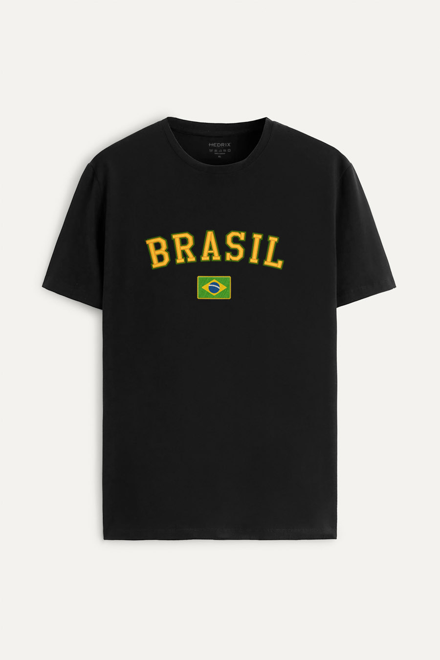 Tričko, Barva Černá, s Potiskem Viva Brasil