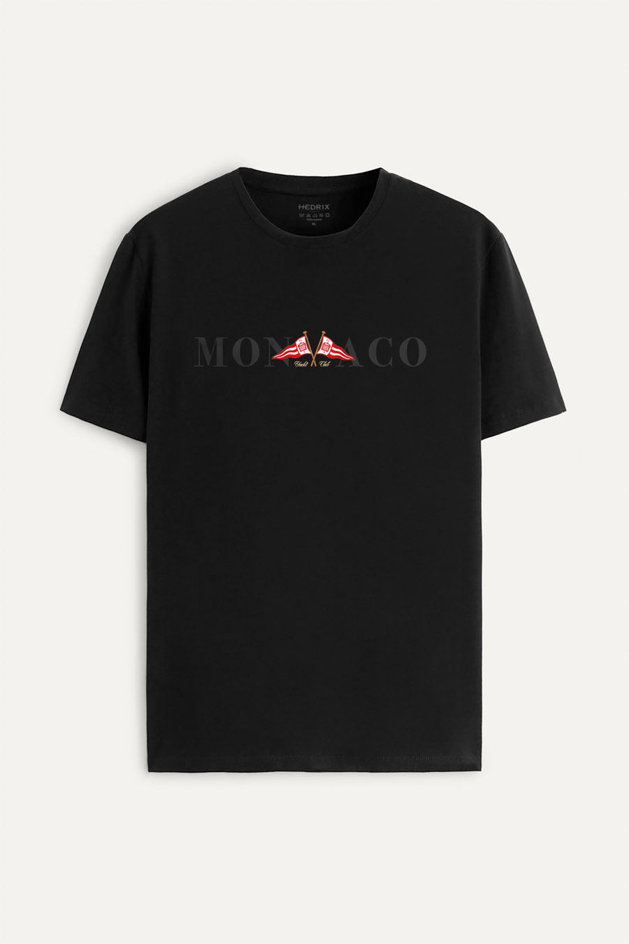 Tričko, Barva Černá, s Potiskem Grand Monaco
