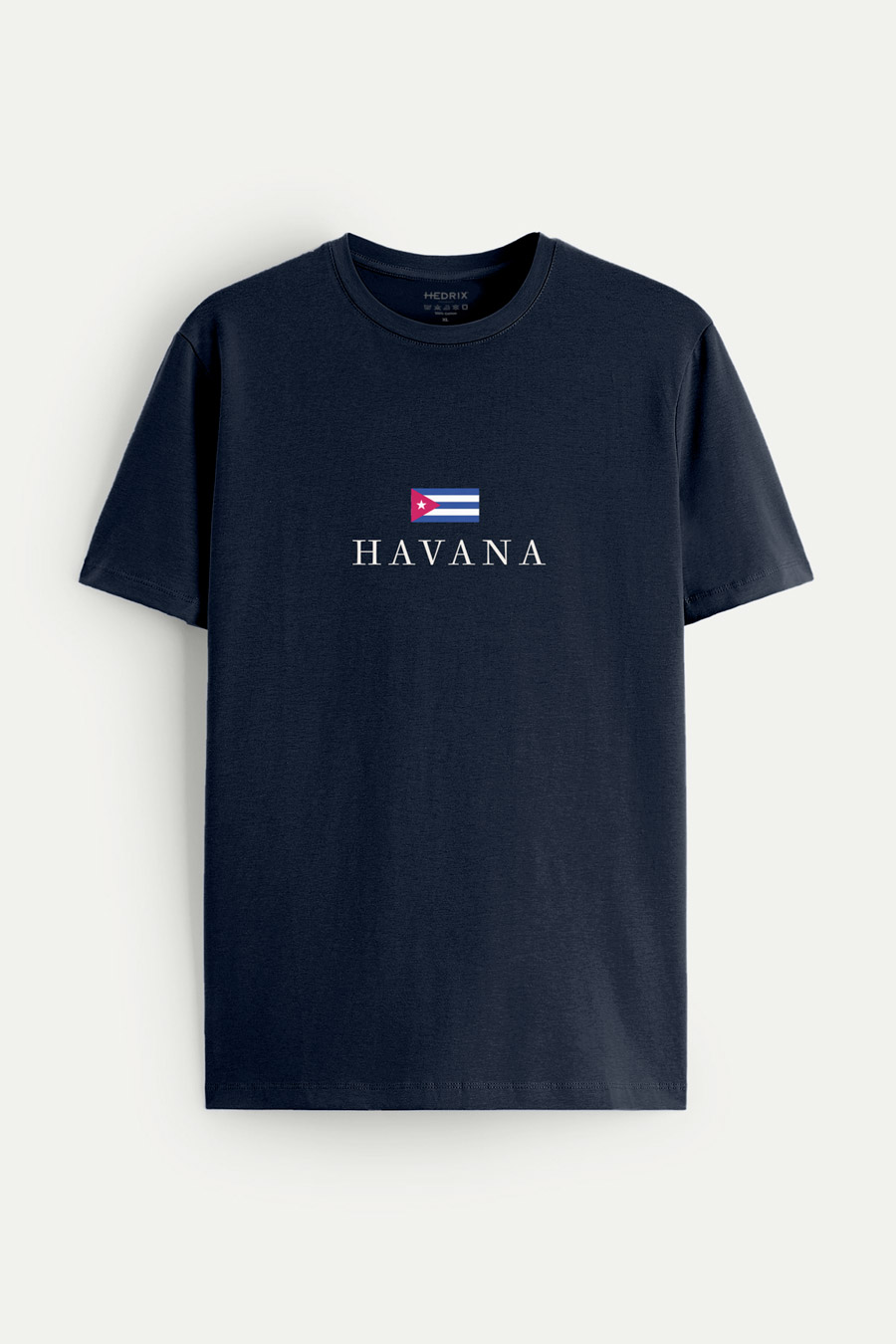 Levně Tričko, Barva Modrá, s Potiskem Cuba Havana