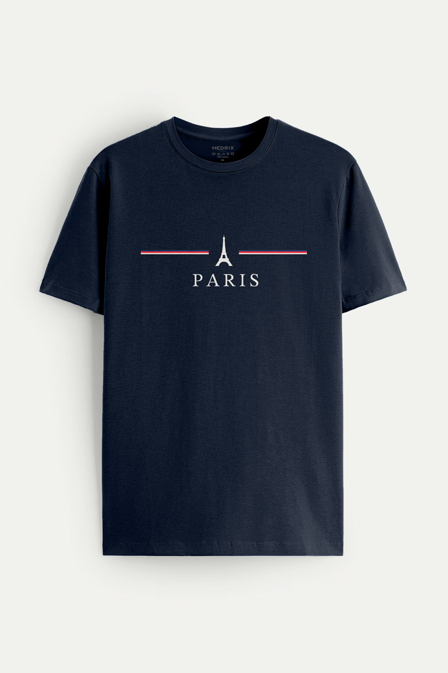 Levně Tričko, Barva Modrá, s Potiskem Paris design-clothing-minimal