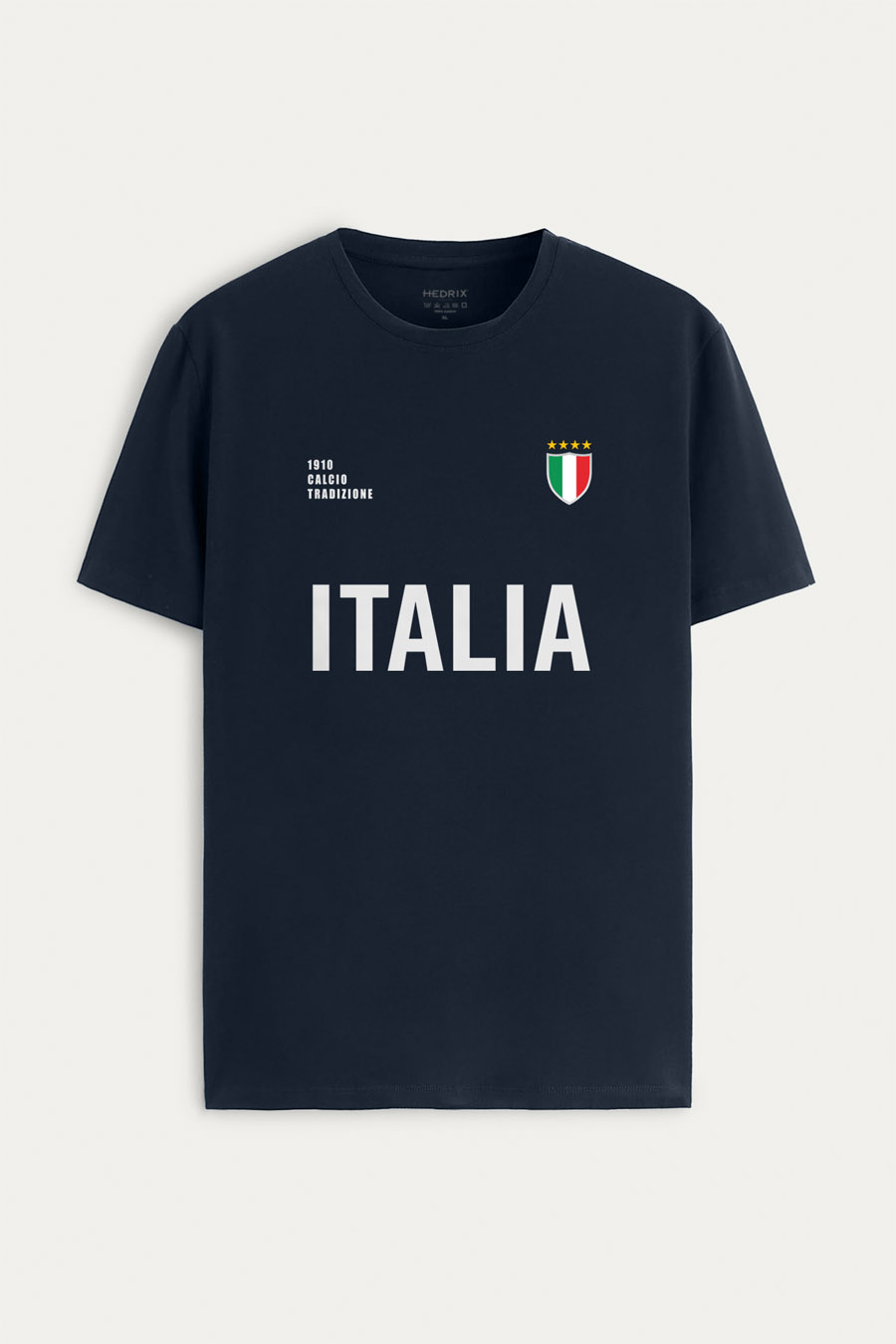 Tričko, Barva Modrá, s Potiskem Italia Bold