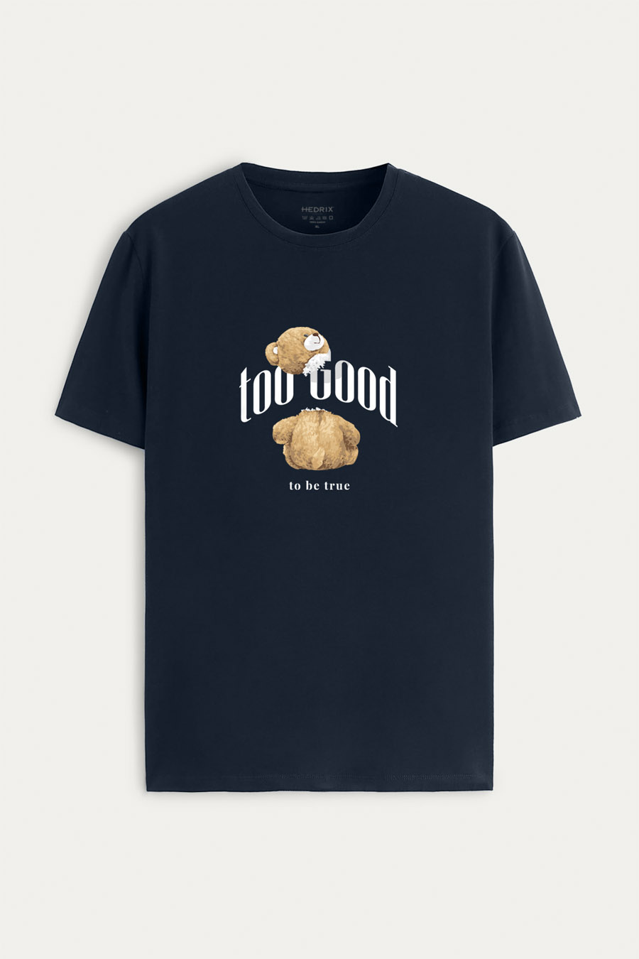 Tričko, Barva Modrá, s Potiskem Too Good to be True Teddy