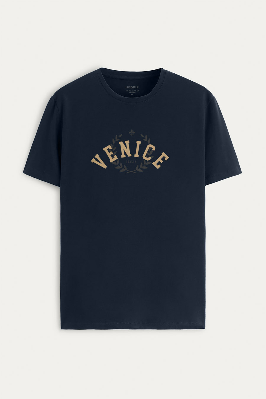 Tričko, Barva Modrá, s Potiskem Venice